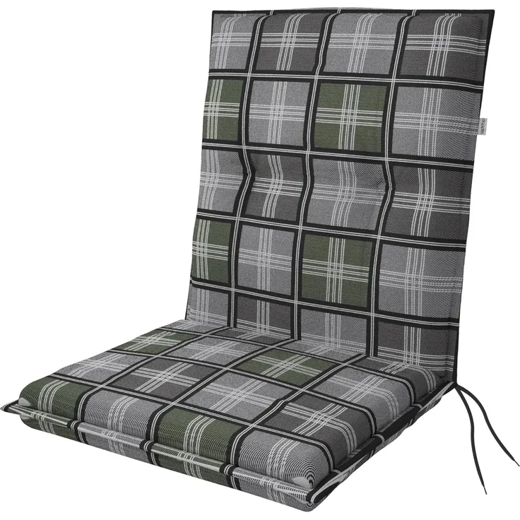 Doppler Niederlehnerauflage Motion XL ca. 100 x 52 x 8 cm karo grau grau