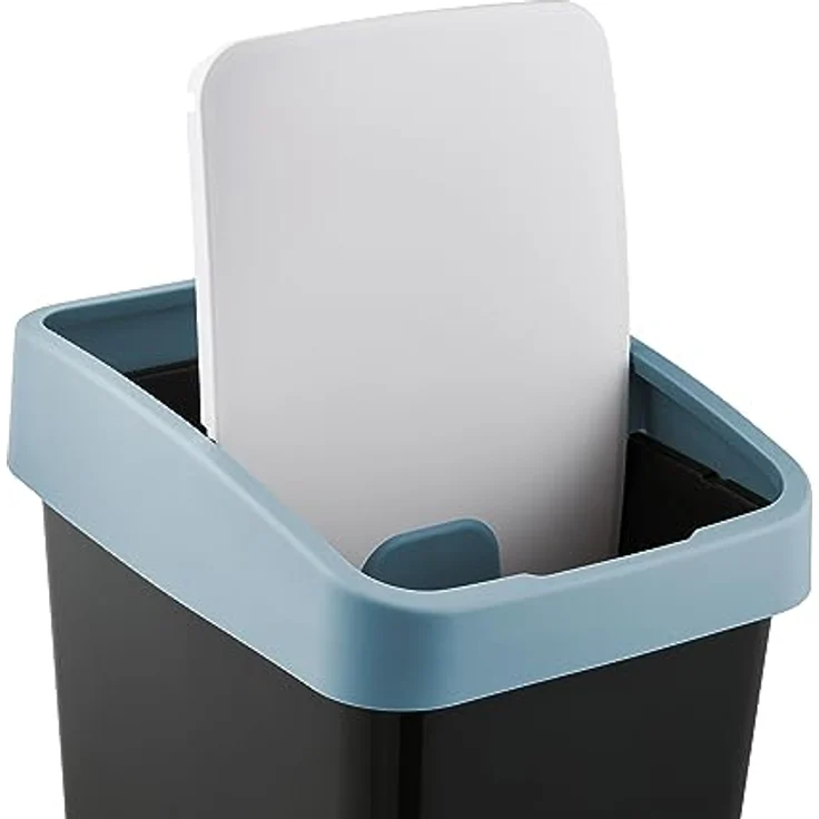 keeeper Premium Abfallbehälter mit Flip-Deckel, Soft Touch, 45 l, Magne, Nordic Blue – Bild 5