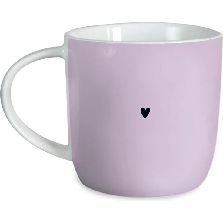 Grafik-Werkstatt Kaffeetasse mit Spruch 300 ml Porzellan Tasse Wie schön, dass es dich gibt!, Lila