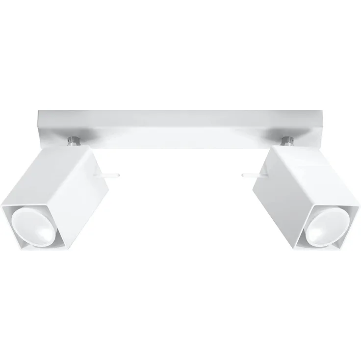 Sollux MERIDA moderner Deckenstrahler eckig weiss 2-flg. GU10