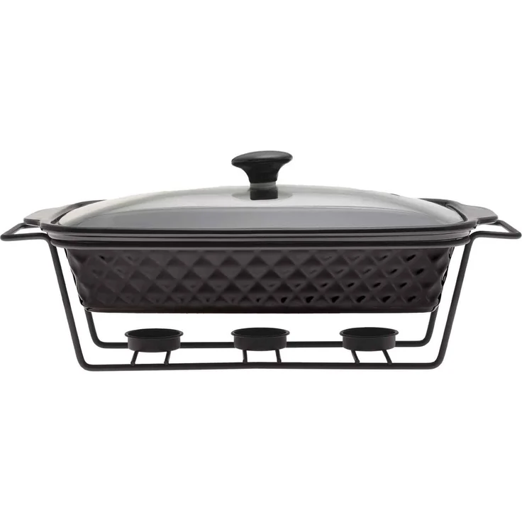 Speisewärmer aus Keramik 2 L Chafing Dish Buffet-Set Keramik-Chafer Buffetwärmer Warmhaltebehälter – Bild 1