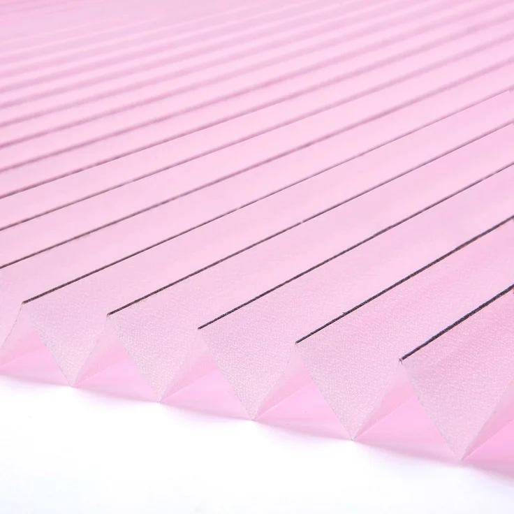 K-Home Klemmfix-Plissee Florida Rosa 95x130 cm (B x L) einzigartiges Design mit bezauberndem Lichteffekt – Bild 2