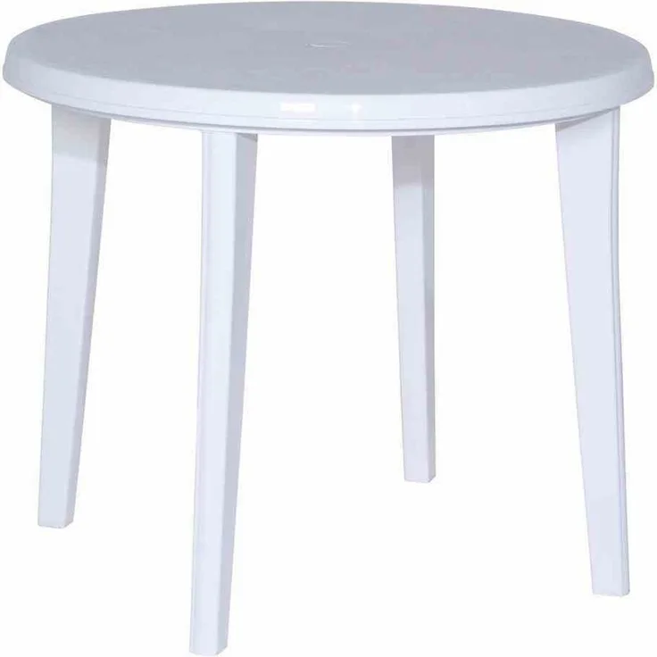 Campingtisch Lisa 90 cm rund, weiß