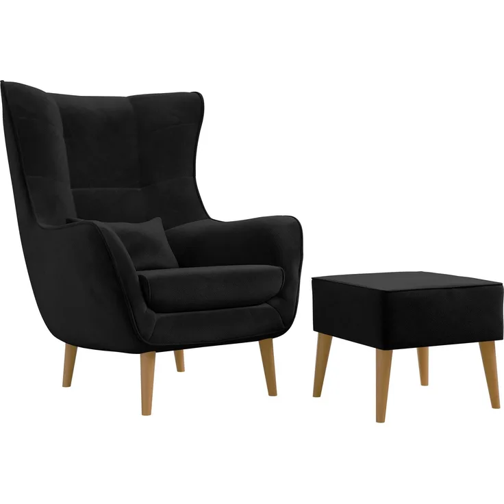 Sessel Lucio (Farbe: Kronos 07, mit Fußbank)