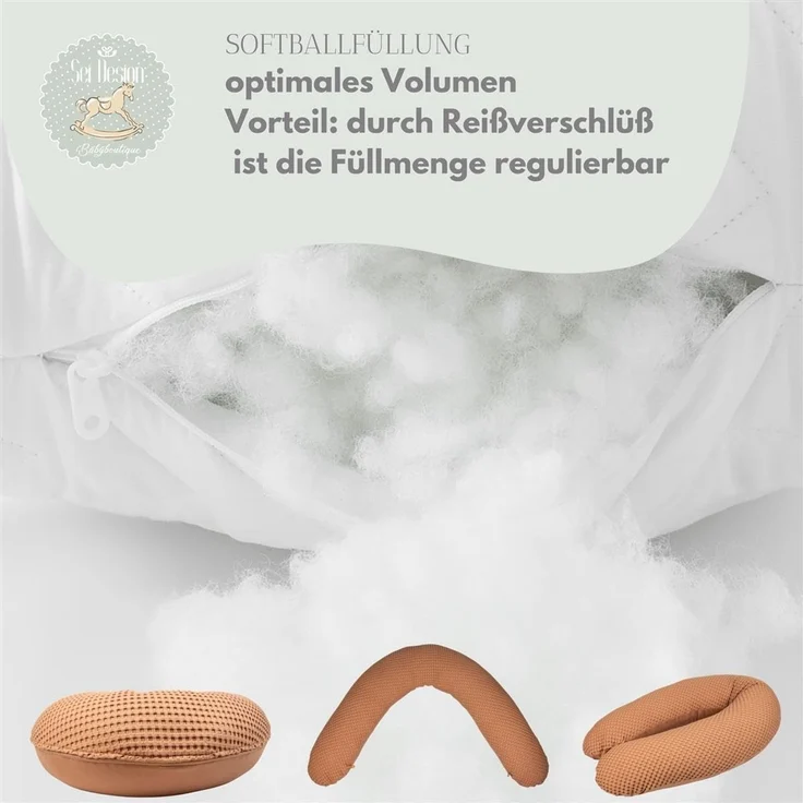 sei Design XXL Stillkissen ergonomisch 190x30, Schwangerschaftskissen Seitenschläferkissen Komfortkissen Erwachsene, Stillkissen-Bezug aus Jersey und Waffelstoff, Pregnancy Pillow Baby – Bild 4