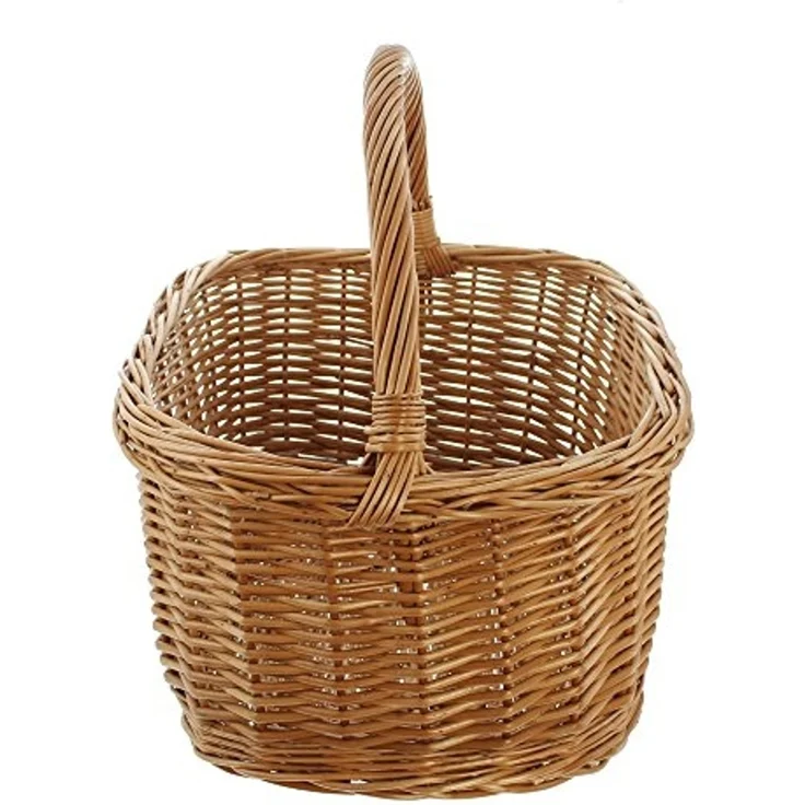 Einkaufskorb Eckig , großTragekorb Bügelkorb Einkaufstasche Picknick Korb Tasche – Bild 3