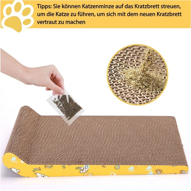 nobleza Kratzbrett 2 Stücke katzen kratzbrett mit Minze – Bild 4