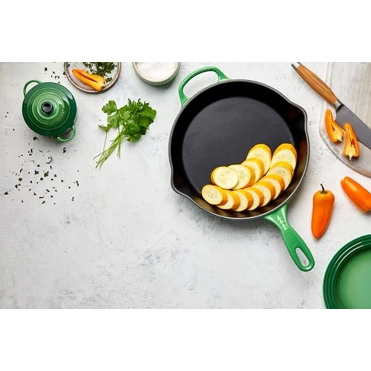 Le Creuset Brat-u.Servierpfanne Signature hoch 26 cm Bamboo - Grün - 25 bis 28 cm – Bild 6