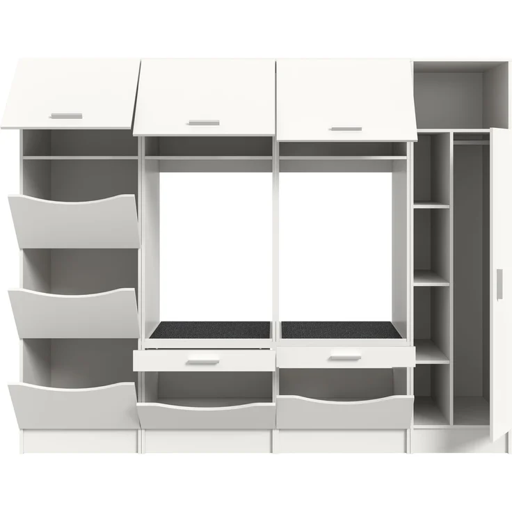 Waschmaschienenumbau Set (B/H/T: 233x195x68 cm) in weiß Nachbildung – Bild 3