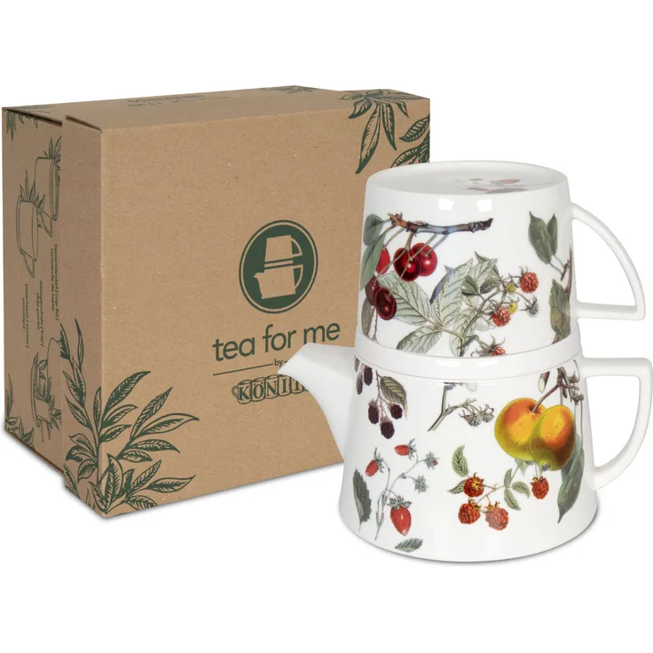 KÖNITZ TEA FOR ME - My Favourite Tea - Früchte - Teebereiter Set / Bone-China