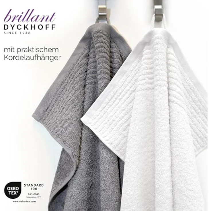 Dyckhoff Handtuch Set Brillant, Walkfrottee (Set, 6-St), mit Streifenbordüre,4 Handtücher (50x100cm), 2 Duschtücher (70x140cm) – Bild 4