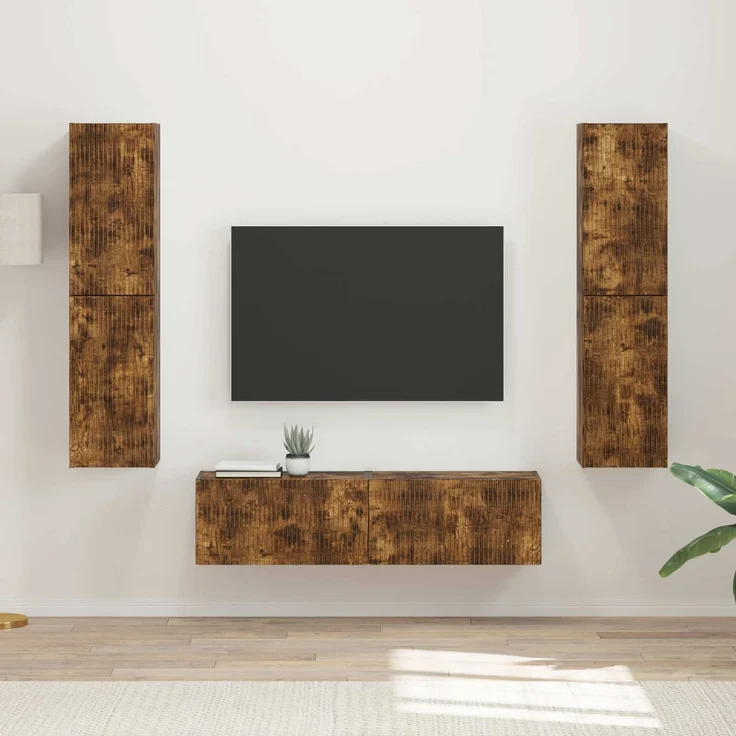 vidaXL TV-Schrankset 6 stk. 31 x 30 x 60 cm Räuchereiche 3409128 – Bild 1