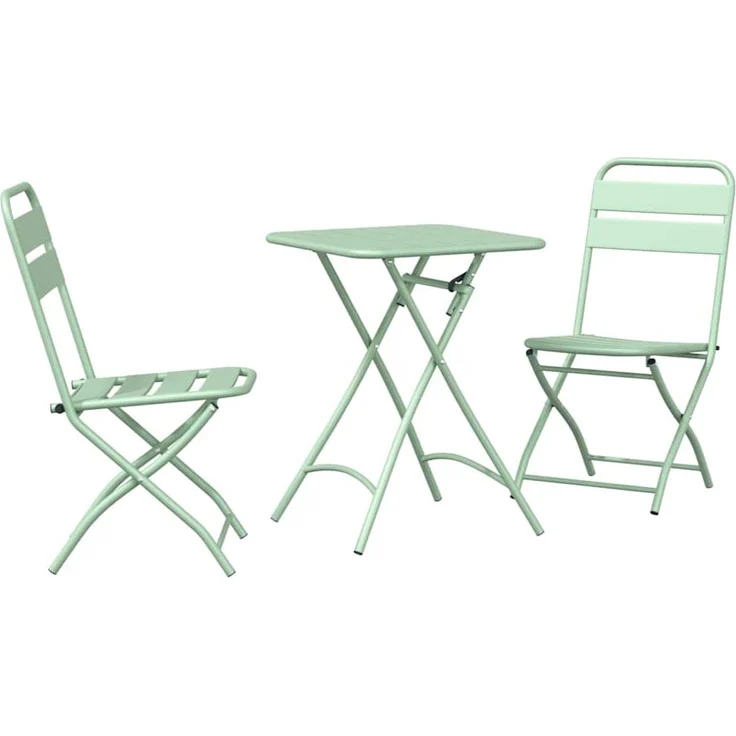 vidaXL Bistrogarnitur 3 pcs Grün Stahl 42002952 – Bild 1