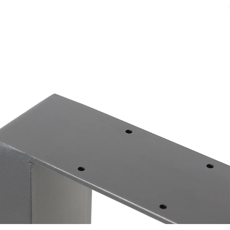 Tischuntergestell 64x40 cm Möbelfüße Grau Tischbeine Industrie Bankkufen Stahl – Bild 5