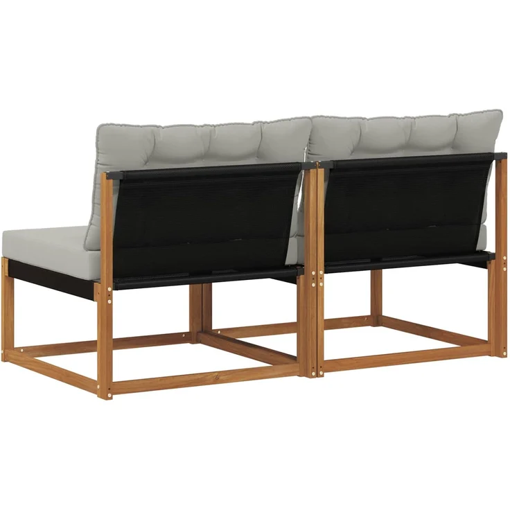vidaXL 2 stk. Outdoor Mittelsofa Massivholz Akazie Natur 900642 – Bild 6