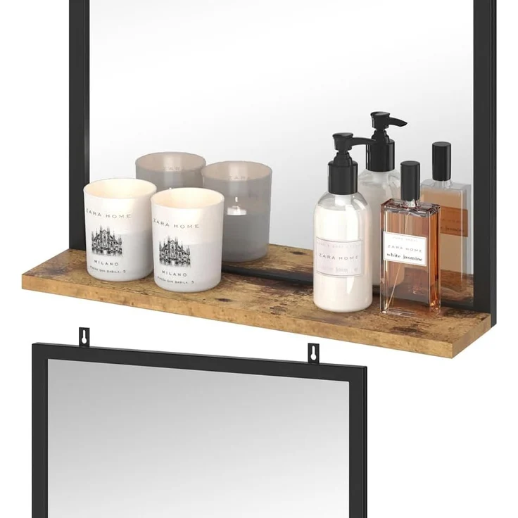 Vicco Badezimmerspiegel Antikholz 50 x 60 cm, Fyrk – Bild 6