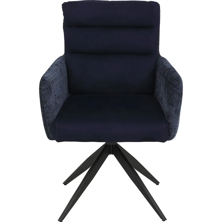 Armlehnenstuhl Luisa / Leandra S XL, Stoff, Webstoff, Blau, 64 x 92 x 69 cm