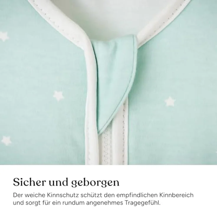 Ehrenkind® Baby Sommerschlafsack mit Füßen 1.0 TOG aus weicher OEKO-TEX zertifizierter Bio-Baumwolle | Sommer Schlafsack | Baby Schlafsack Gr. 90 Jeansblau Gemustert | 1 Tog – Bild 7