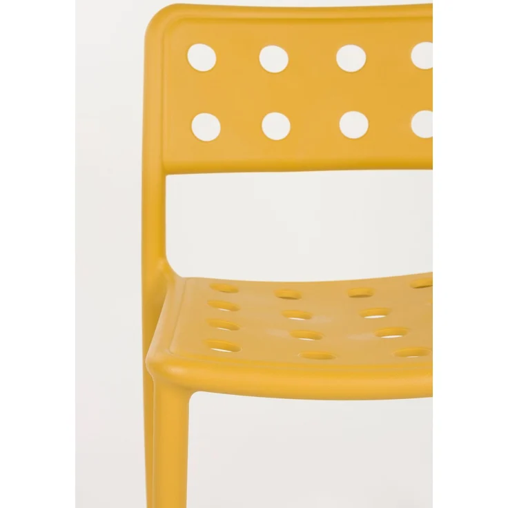 Gartenstuhl Serra im 4er-Set, Ochre-Gelb aus wetterfestem Kunststoff 42x53x80 cm – Bild 9