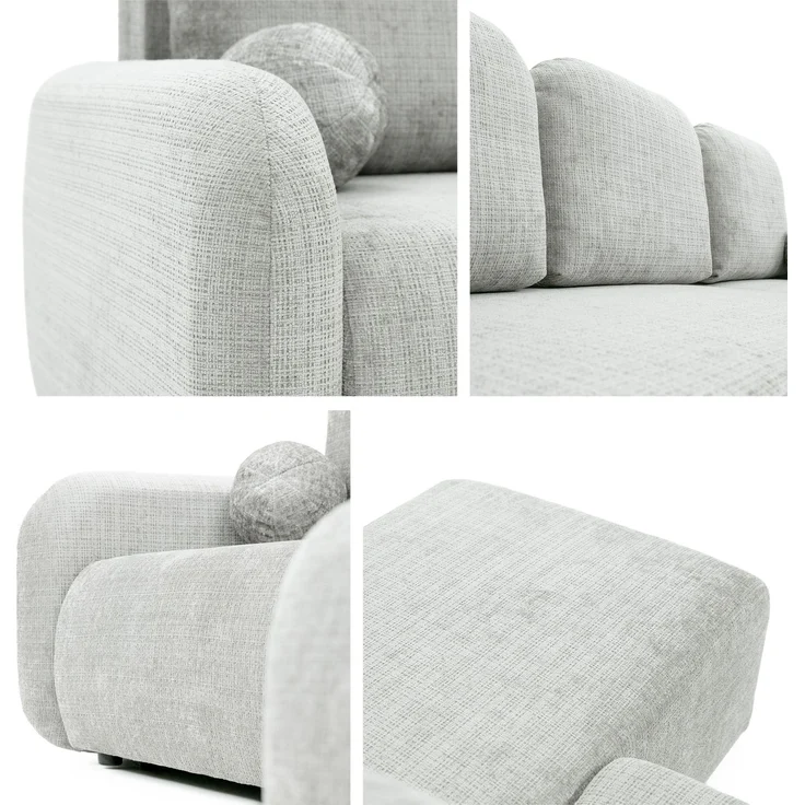 Mirjan24 Ecksofa Gizefa (Farbe: Crem 81), 89 x 147 x 233 cm – Bild 8