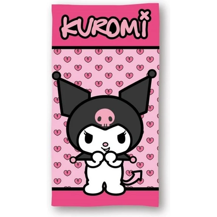 Sanrio Kuromi Strandtuch Mikrofaser Badetuch 70 × 140 cm Strand Handtuch – Bild 1