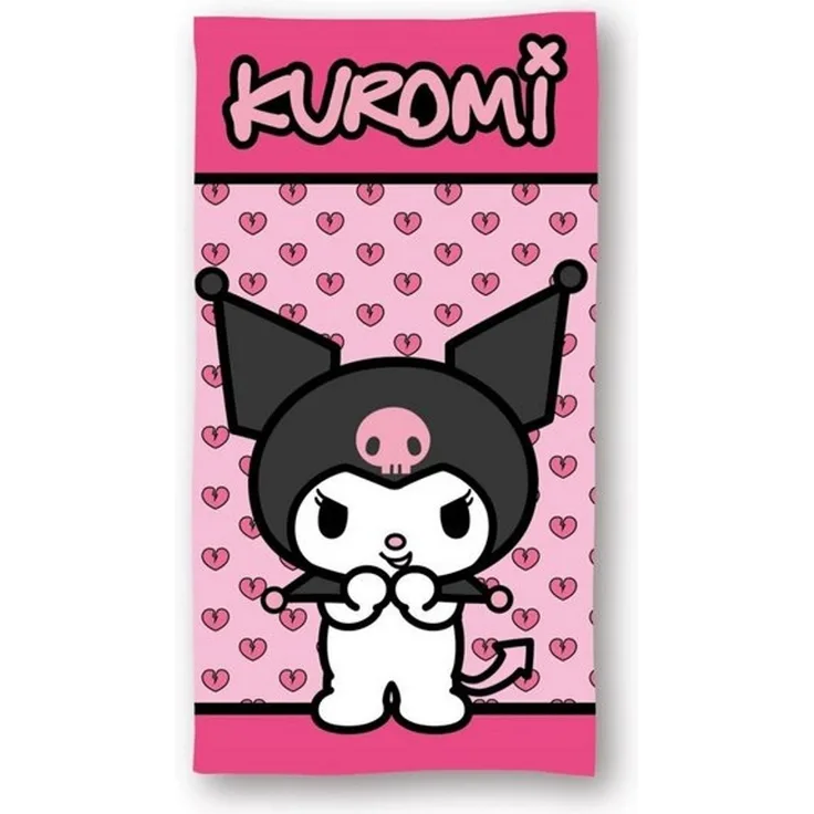 Sanrio Kuromi Strandtuch Mikrofaser Badetuch 70 × 140 cm Strand Handtuch