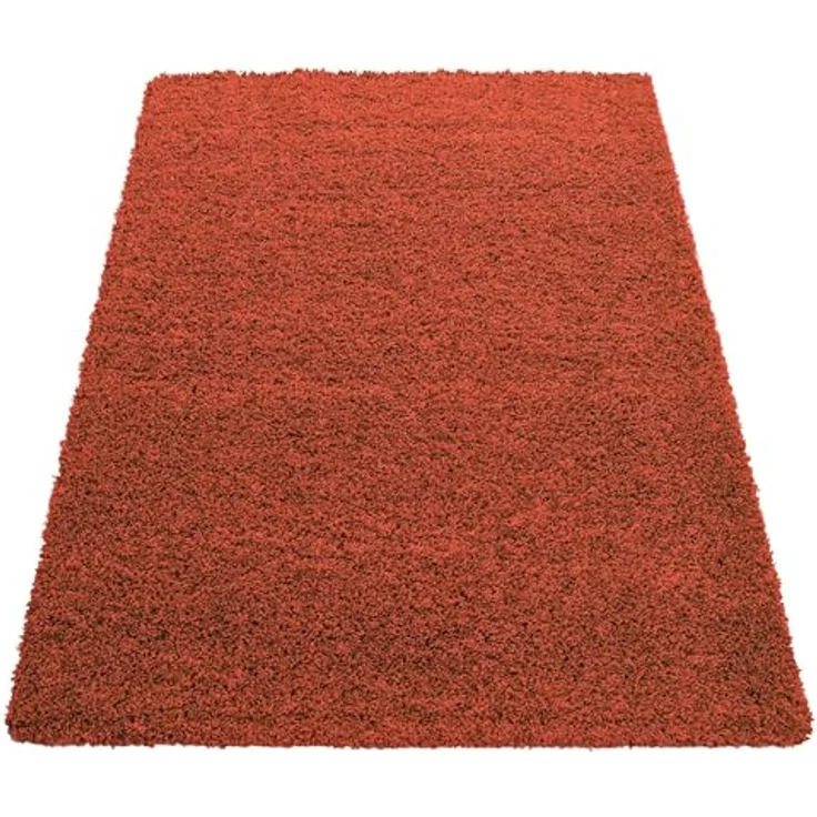 Carpetsale24 Shaggy Hochflor Teppich 60x110 cm Terrakotta weich flauschig modern einfarbig Für Flur oder kleine Räume für Wohnzimmer Schlafzimmer Flur – Bild 2