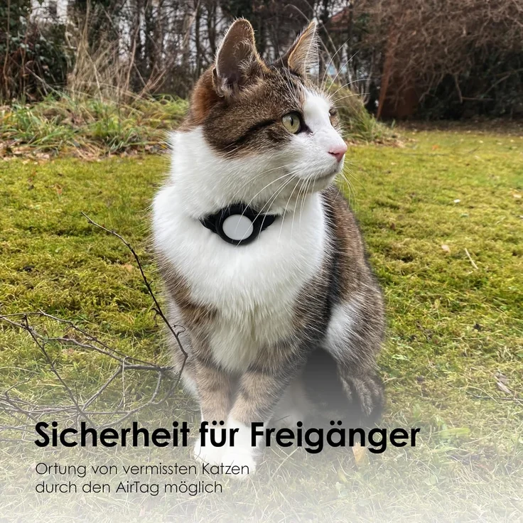 LucyBalu Katzen-Halsband NEMO für den AirTag als Katzentracker, Silikon, Sicherheitsverschluss – Bild 3