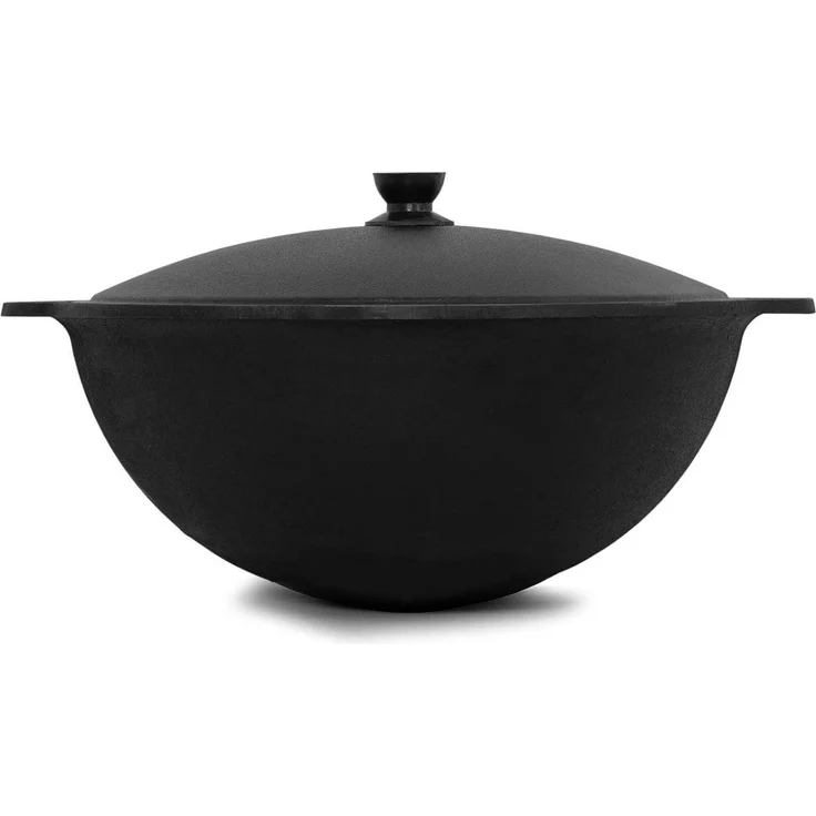 BIG-PAN Wok Kazan aus Gusseisen 10L mit Aluminium Deckel WOK – Bild 1