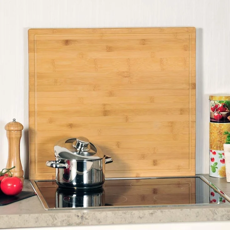 Kesper | XXL Schneideplatte | Abdeckplatte extra groß | 56 x 50 x 4 cm | Backbrett | FSC Bambus | ideal auch Schneideplatte oder Hackbrett – Bild 3