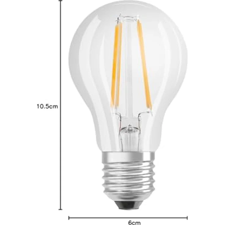 OSRAM LED-Lampe E27 Classic Filament, warmweiß, 6,5W, 5er Pack – Bild 8