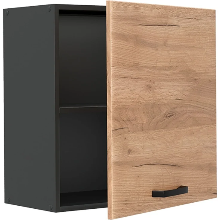 Hängeschrank R-Line Goldkraft Eiche/Anthrazit 60 cm mit 1 Tür Vicco – Bild 3