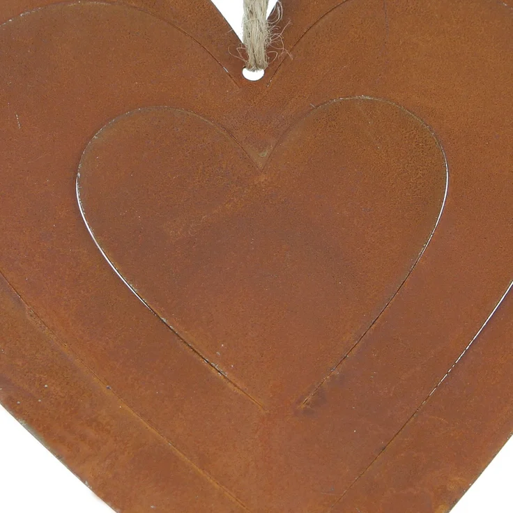 Herzhänger Rostliebe 2er Set Hängedeko Anhänger Wohndekoration Deko – Bild 4