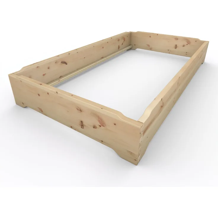 Stapelbett Holzbett (Zirbe) "Gäste-Edi" 120 x 220 cm 33 cm Zirbenbett Gästebett