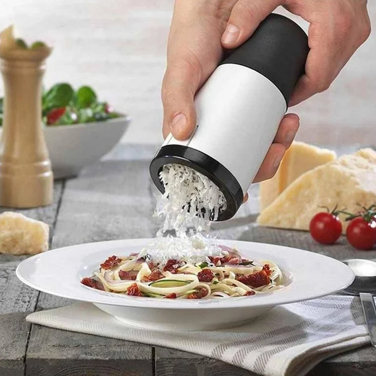 FELIXLEO Käsereibe Trommelreibe Edelstahl Handreibe für Käse und Gemüse – Bild 3