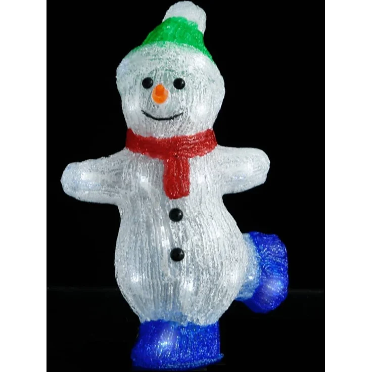 vidaXL LED-Weihnachtsfigur Schneemann Acryl Indoor und Outdoor 30 cm 328788 – Bild 1