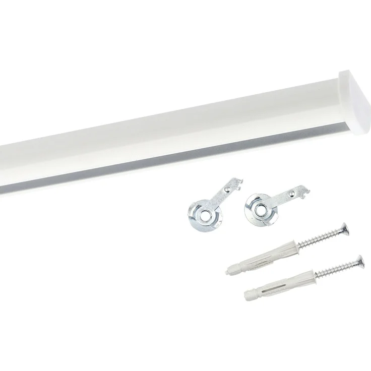 Deco-Raum® Gardinenschiene Innenlauf Round | Länge: 540cm | Material: Aluminium | Farbe: Weiß – Bild 1