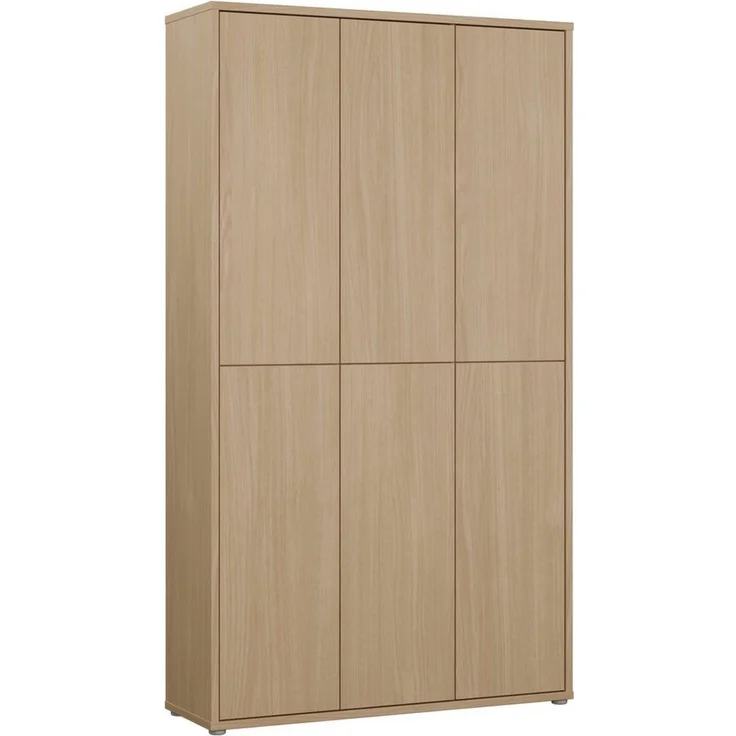 Forte ALICE SPRINGS Schuhschrank 100 110, modern-minimalistisch, 6-türig, Flurschrank, Holzwerkstoff, Elegancia Eiche Holzdekor, 109,2 cm breit x 191,9 cm hoch x 34,9 cm tief – Bild 1