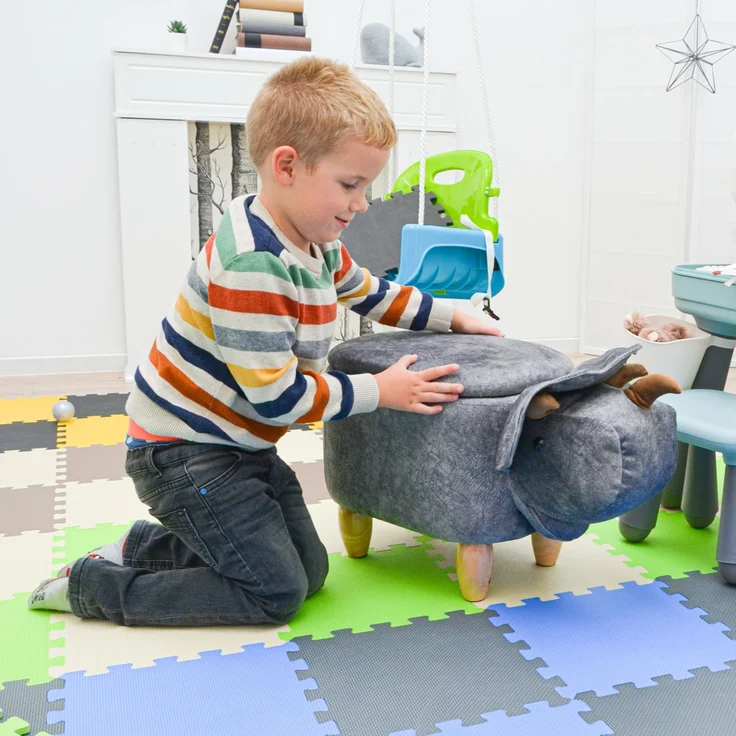 Dino Spielzeug Hocker mit Stauraum 70x40x50cm Sitzhocker für Kinder Deko – Bild 8