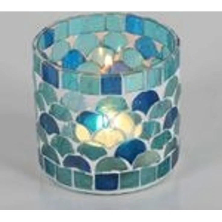 Orientalisches Mosaik Windlicht Athen Hellblau M – Bild 12