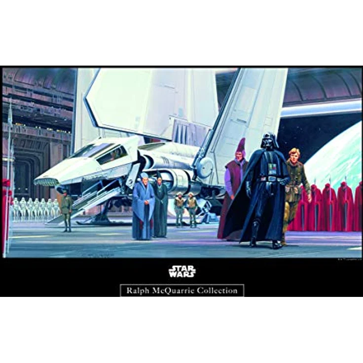 Komar Wandbild | Star Wars Classic RMQ Death Star Shuttle Dock | Kunstdruck 40x30 cm, seidenmatte Oberfläche, fotorealistische Druckqualität, ohne Rahmen, ideal für Kinder- und Jugendzimmer – Bild 1