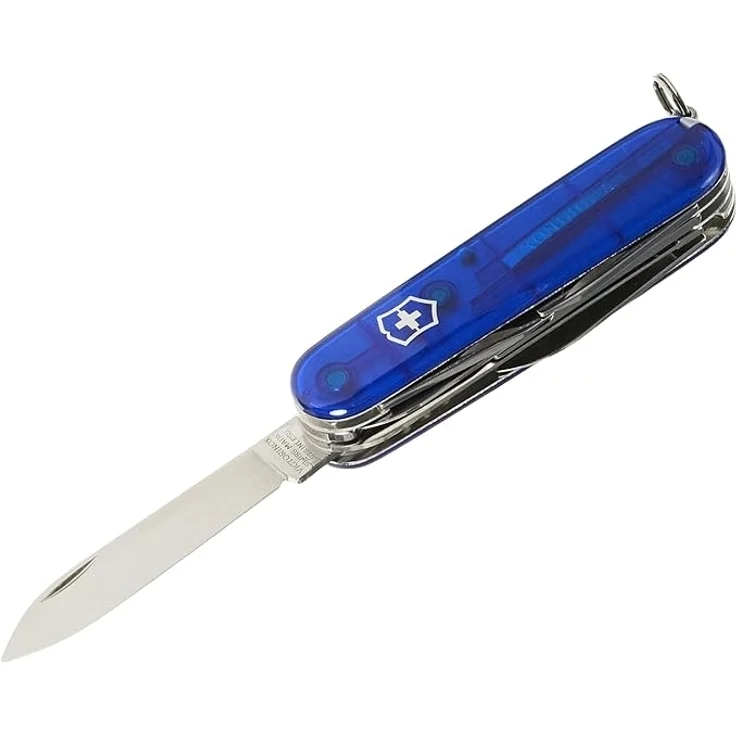 Victorinox Huntsman Offiziersmesser blau transparen – Bild 2