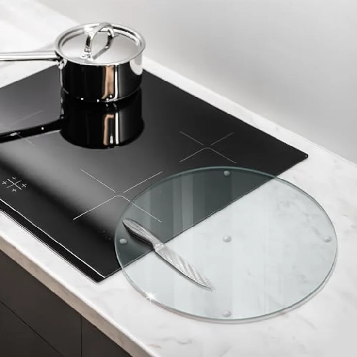 Tulup Schneidebrett Transparent Küchenbrett Servierbretter, Gummifüße – Bild 3