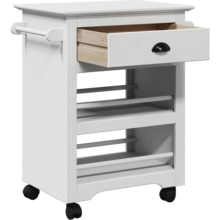 vidaXL Küchenwagen BODO Weiß 67,5x45x80 cm 4016878 – Bild 4