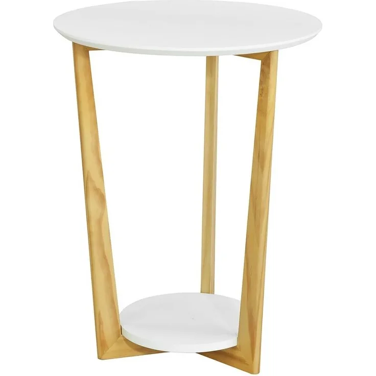 SoBuy Beistelltisch mit 2 Ablagen,Couchtisch