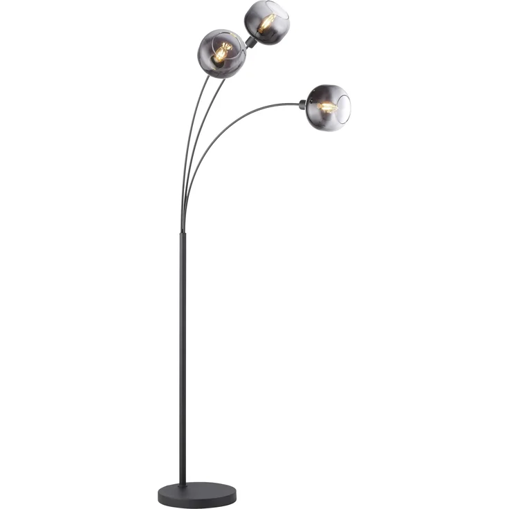 JUST LIGHT 15422-18 ZEA Stehleuchte 3-flammig schwarz rauchglas – Bild 3
