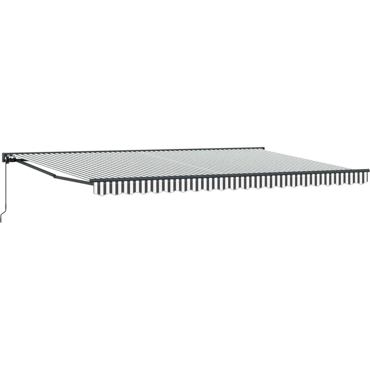 vidaXL Markisenrahmen Anthrazit und Weiß 500 x 300 cm 3331241 – Bild 2