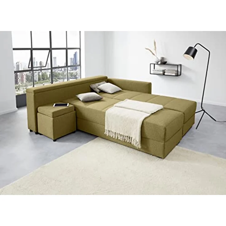 LOOKS by Wolfgang Joop Looks III Designer Sofa mit Boxspringfederung, Ecksofa mit Bettfunktion, braun, 287x229x77 cm – Bild 5