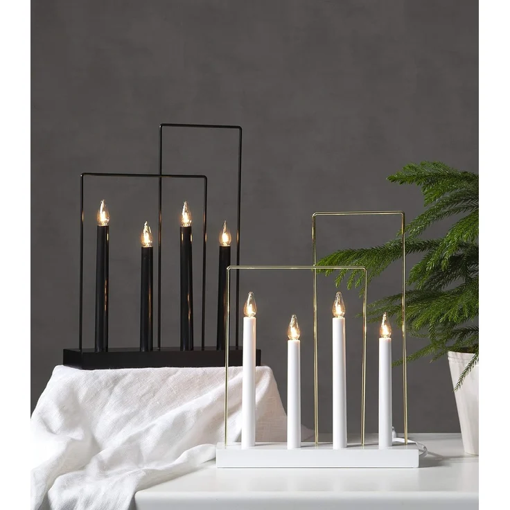 Fensterleuchter "Glossy Frame", 4-flammig, weiß – Bild 2