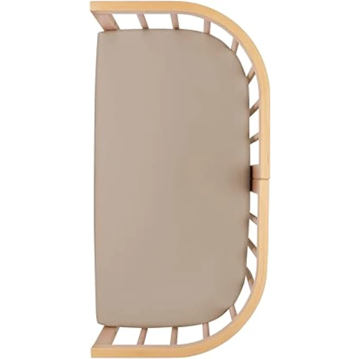 Waldin Spannbettlaken Spannbettlaken für Waldin Beistellbett 7in1, Taupe, Spannbetttuch – Bild 3
